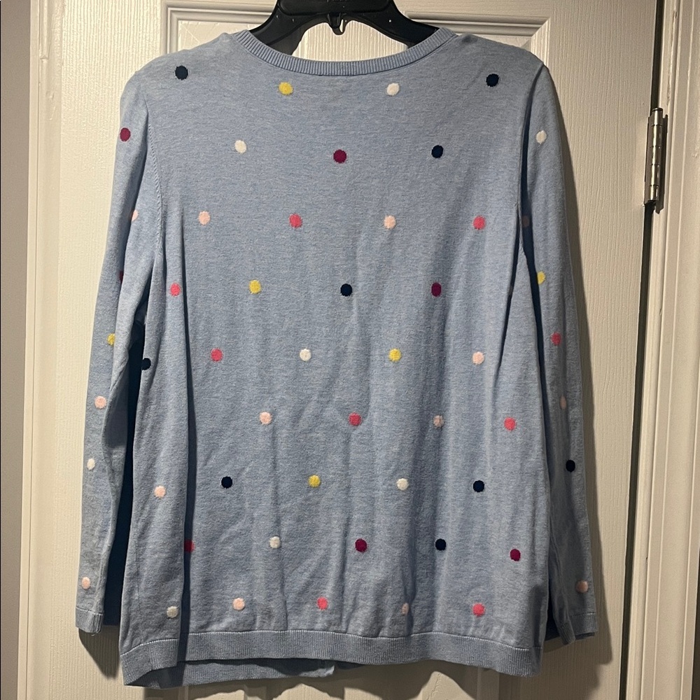 Talbots colorful polka dot button up cardigan woman’s 1X - Picture 4 of 6